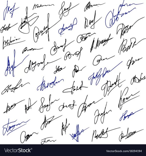 Разные подписи людей