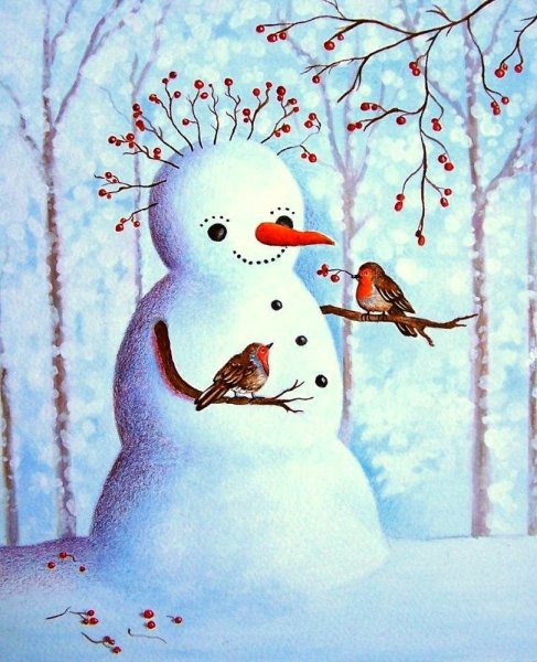 Зимний пейзаж для детей