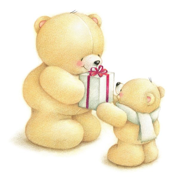 Нарисовать мишку с сердечком