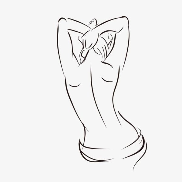 Нарисованная фигура девушки