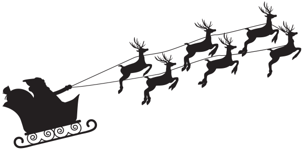 Новогодняя упряжка с оленями