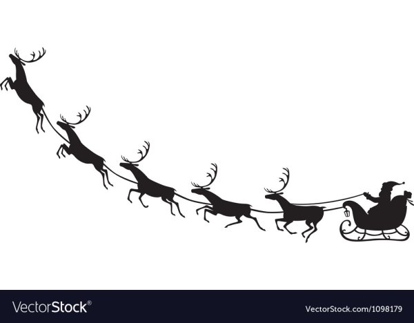 Украшение окна Оленья упряжка