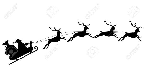 Узоры оленя в санях