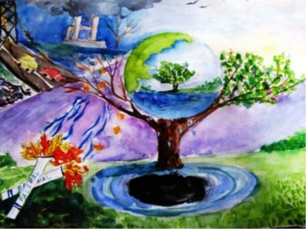 Красивые рисунки на тему экология