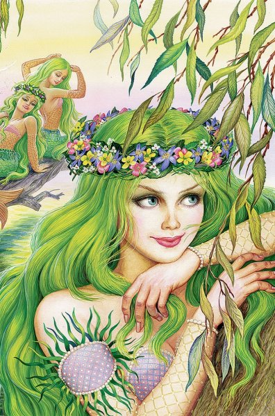 Фея с зелеными волосами