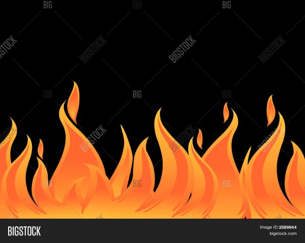 Огонь на белом фоне