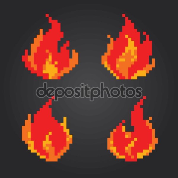 Огонь рисунок маленький