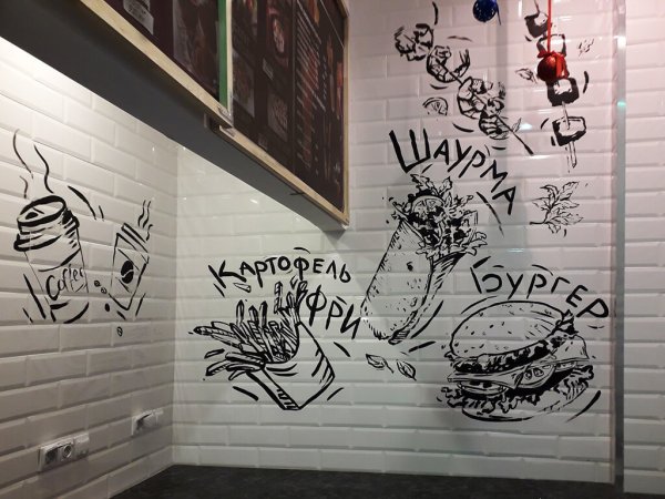 Роспись стен кофе