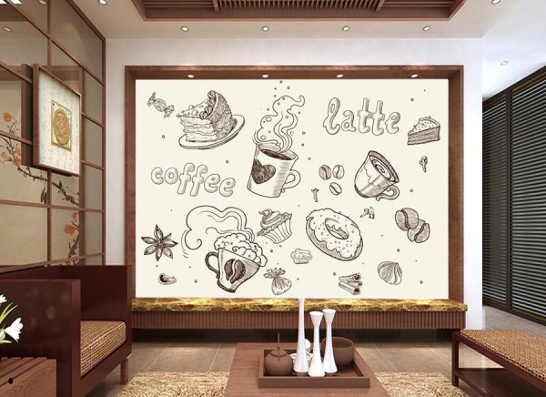 Роспись стен в кафе