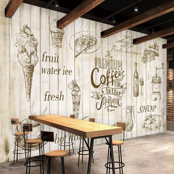 Роспись стен в кофейне