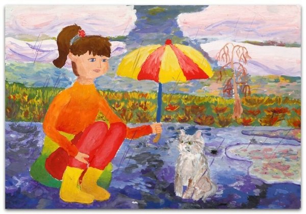 Рисование летнего Луга