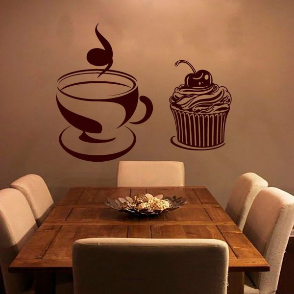 Роспись стен в интерьере кафе