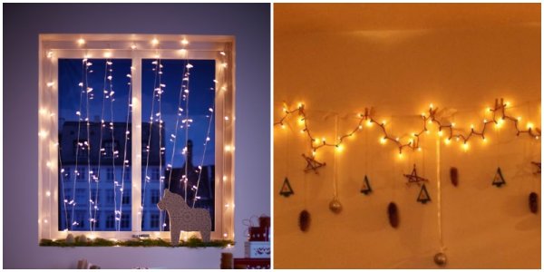 Из гирлянды на окне