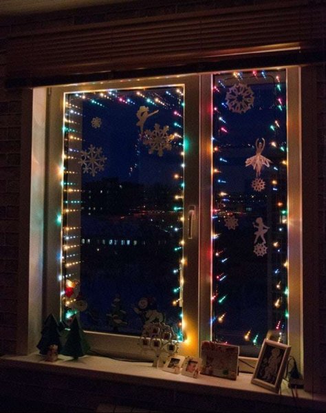 Гирлянда «звезда» штора, 2,5м, 138 лампочек