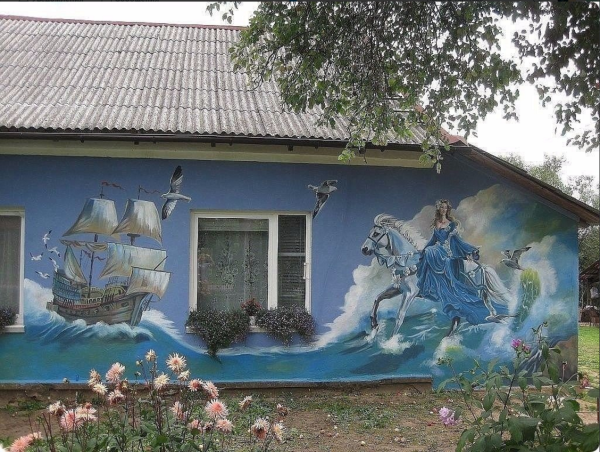 Разрисованные фасады домов