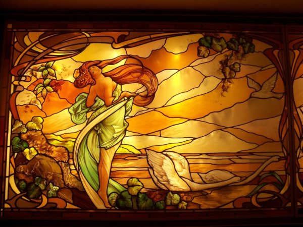 Контурный заливной витраж