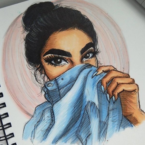 Девушка с бровями Art