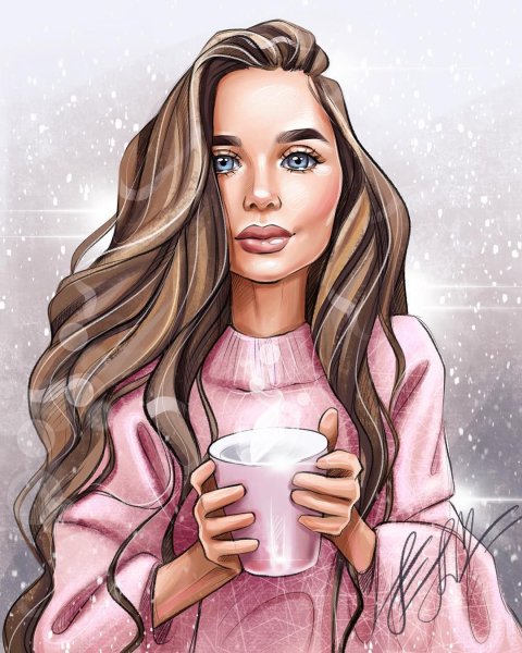 Нарисованные девушки в стиле SWAG