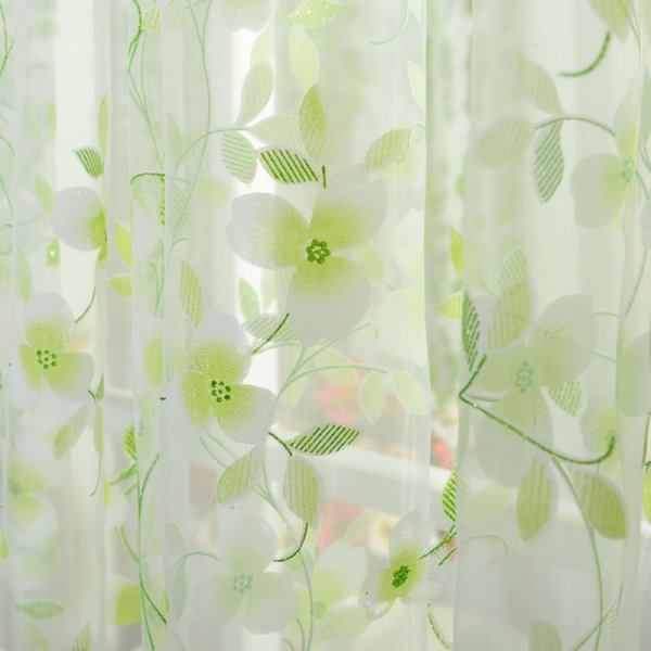 Тюль из органзы с цветочным принтом