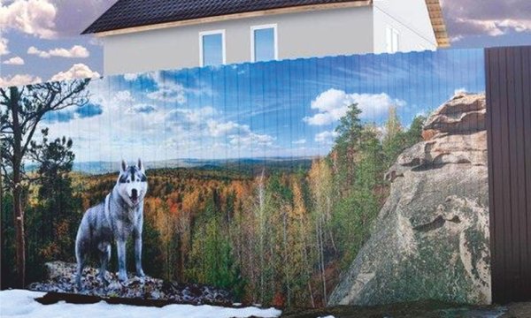 Аэрография на заборе