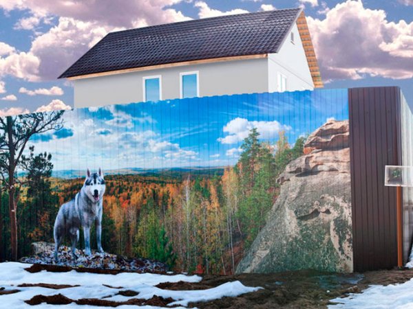 Расписной забор