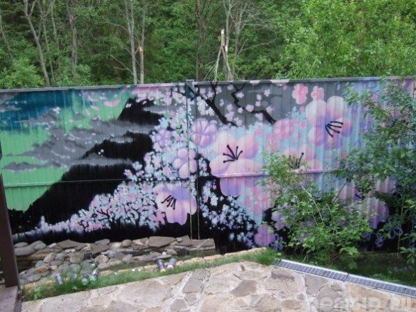 Забор с фотопечатью