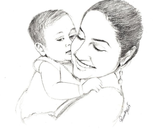 Рисунок семьи для срисовки