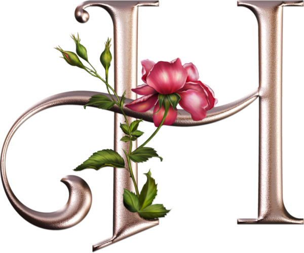 Красивые буквы с цветочками