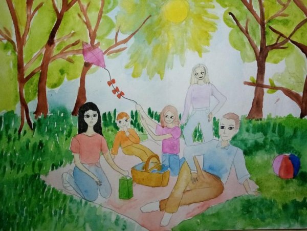 Рисунок на тему семья