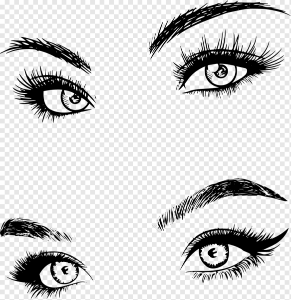 Глаза девушки карандашом