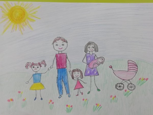 Семейное счастье своей семьи рисунок