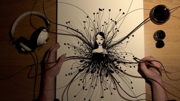 Необычный стол рисунок