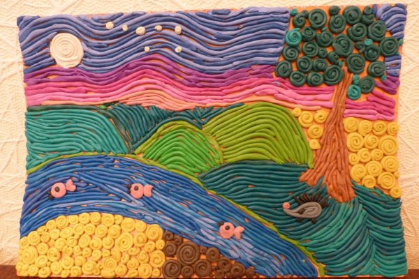 Пластилиновая живопись для детей