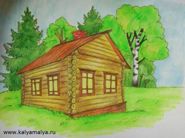 Изба рисунок