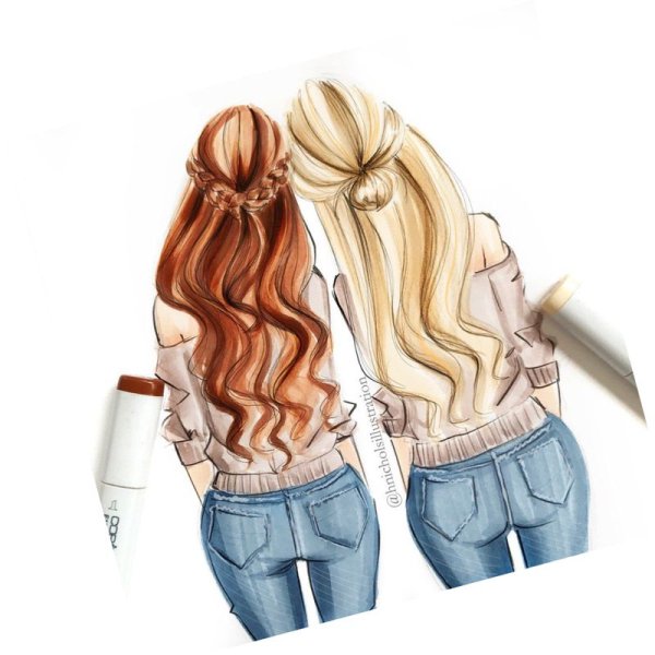 Подруги мультяшные и красивые