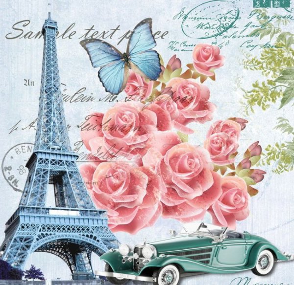 Эльфелевая башня Париж рисунок