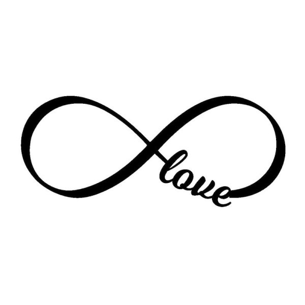 Знак бесконечности с надписью