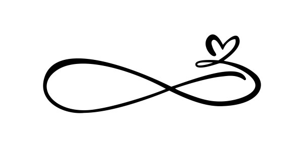 Знак бесконечности вектор контур