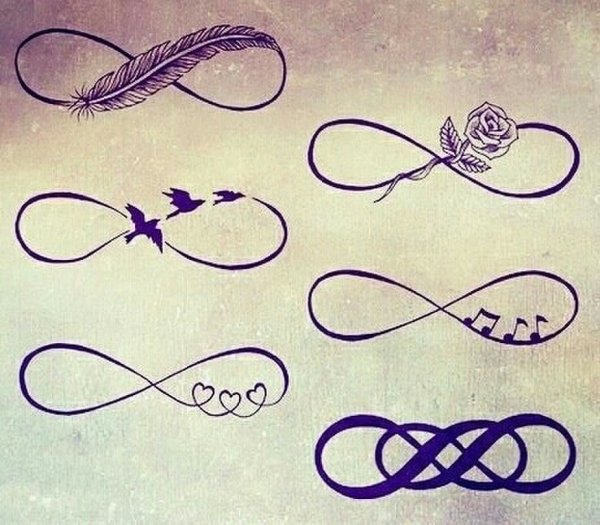 Знак бесконечности тату эскиз