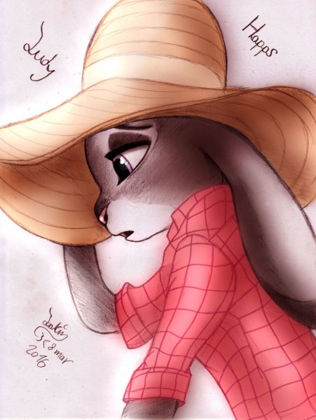 Джуди Хоппс в шляпе