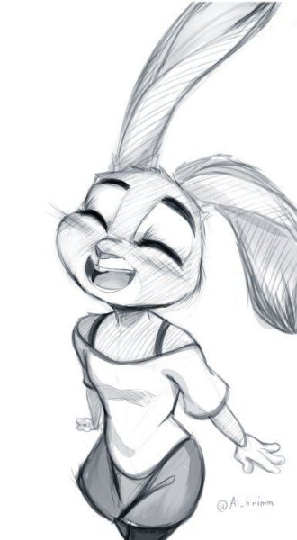 Джуди Хоппс карандашом