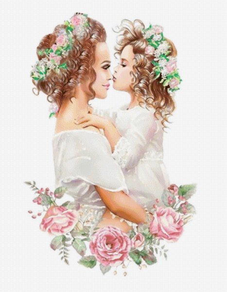Мама и дочь рисунок