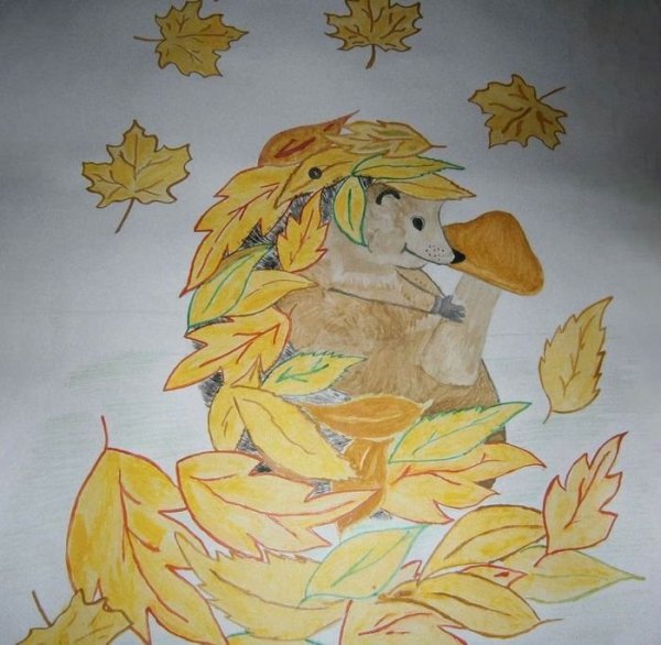 Рисунки яркая осень детские