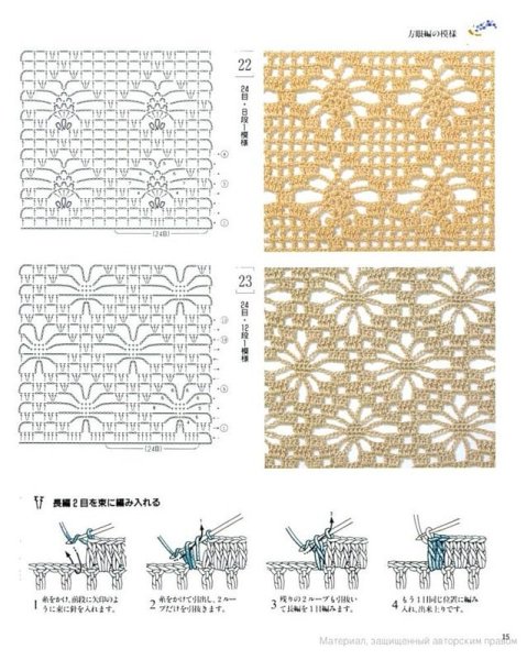 Плотная вязка крючком узоры