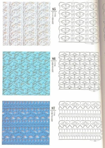 Вязание крючком схемы узоров