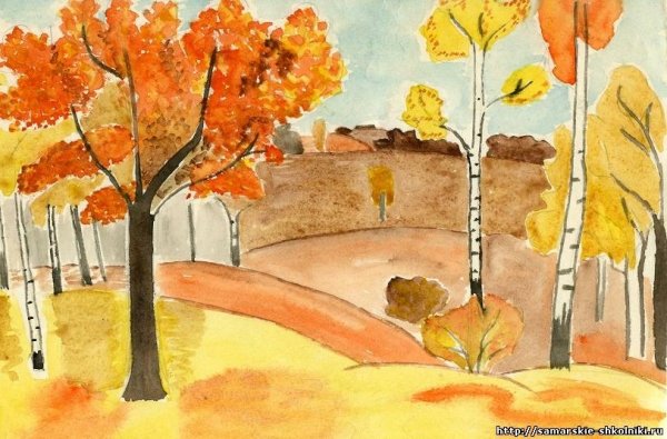 Рисунок красота осени для детей