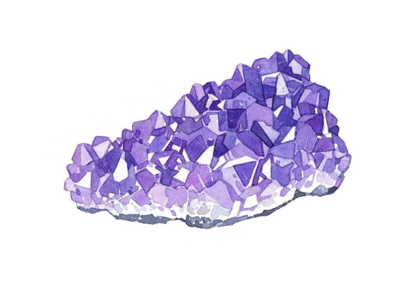Кристал акварель аметист
