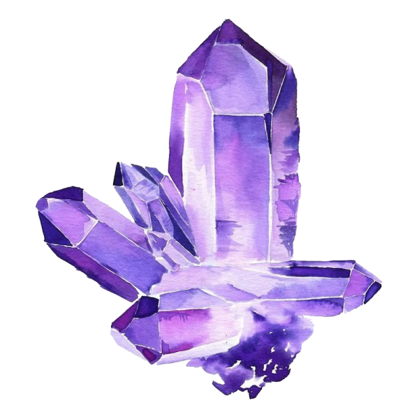 Кристаллы акварелью