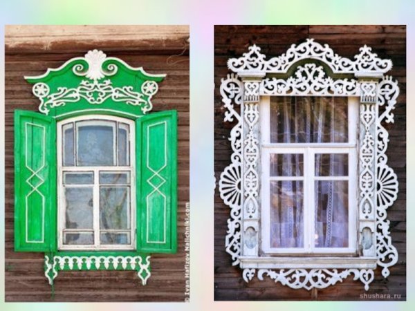 Узоры на ставнях окон