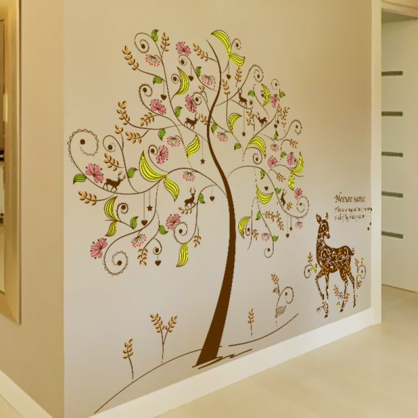 Роспись стен дерево